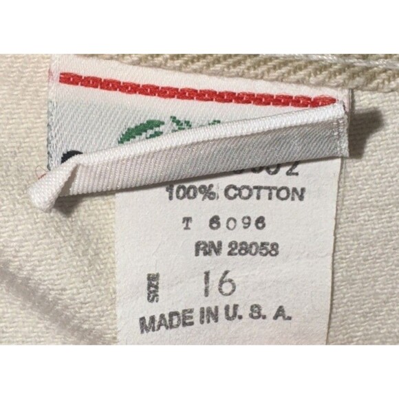 VTG 80s Palmetto’s Pants NWT Size 16 Made in USA High Rise Tapered Tan Cotton - Picture 6 of 11